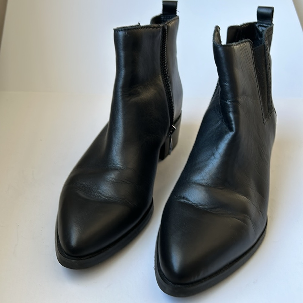Franco Sarto Domingo Leather Boot Black Size 7 - Picture 5 of 5